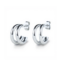 Load image into Gallery viewer, Heylin Double Hoop Earrings Stainless Steel