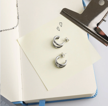 Load image into Gallery viewer, Heylin Double Hoop Earrings Stainless Steel