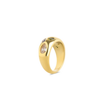 Load image into Gallery viewer, Bambi Crystal Dome Ring Stainless Steel