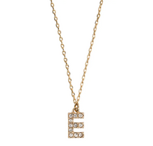 Load image into Gallery viewer, Juno Crystal Letter Necklace Stainless Steel