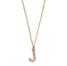 Load image into Gallery viewer, Juno Crystal Letter Necklace Stainless Steel