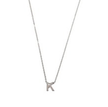 Load image into Gallery viewer, Viola Letter Necklace SILVER Stainless Steel