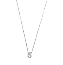 Load image into Gallery viewer, Viola Letter Necklace SILVER Stainless Steel