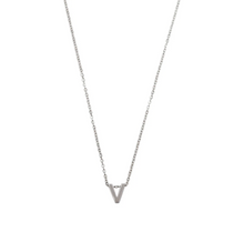 Load image into Gallery viewer, Viola Letter Necklace SILVER Stainless Steel