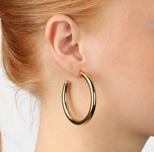 Load image into Gallery viewer, Stine Hoop Stud Earrings Stainless Steel