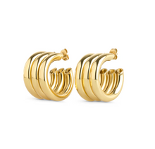 Load image into Gallery viewer, Liv Multi-Layered Stud Earrings Stainless Steel