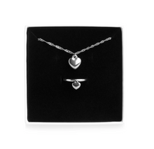 Load image into Gallery viewer, Heart Necklace & Ring Set