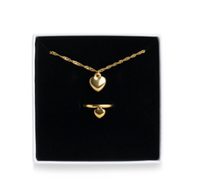 Load image into Gallery viewer, Heart Necklace & Ring Set