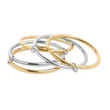 Load image into Gallery viewer, Rory 5 pcs Stacked Bangle Bracelet Stainless Steel
