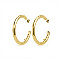 Load image into Gallery viewer, Peg Sleek Hoop Stud Earrings