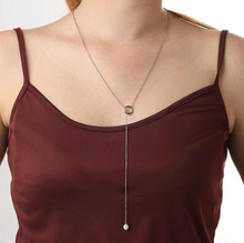 Load image into Gallery viewer, Boel Lariat Pearl Necklace Stainless Steel