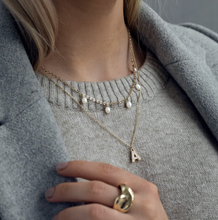 Load image into Gallery viewer, Juno Crystal Letter Necklace Stainless Steel