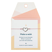 Load image into Gallery viewer, Heart Outlined Silk Bracelet