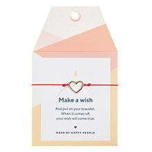 Load image into Gallery viewer, Heart Outlined Silk Bracelet