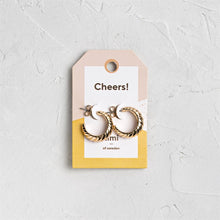Load image into Gallery viewer, Croissant Hoop Earrings