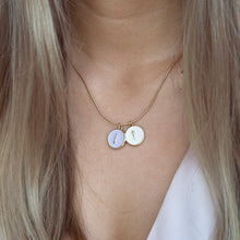 Load image into Gallery viewer, Enamel Letter Plate Pendant