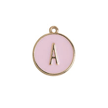Load image into Gallery viewer, Enamel Letter Plate Pendant