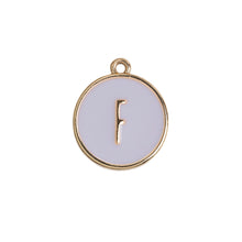 Load image into Gallery viewer, Enamel Letter Plate Pendant