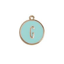 Load image into Gallery viewer, Enamel Letter Plate Pendant