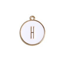 Load image into Gallery viewer, Enamel Letter Plate Pendant