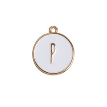 Load image into Gallery viewer, Enamel Letter Plate Pendant
