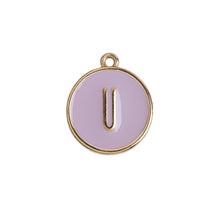 Load image into Gallery viewer, Enamel Letter Plate Pendant