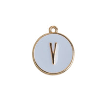 Load image into Gallery viewer, Enamel Letter Plate Pendant