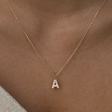 Load image into Gallery viewer, Chrystal Letter Necklace Stainless Steel