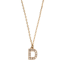 Load image into Gallery viewer, Chrystal Letter Necklace Stainless Steel