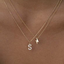 Load image into Gallery viewer, Chrystal Letter Necklace Stainless Steel