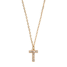 Load image into Gallery viewer, Chrystal Letter Necklace Stainless Steel