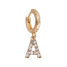 Load image into Gallery viewer, Chrystal Letter Hoop