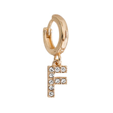 Load image into Gallery viewer, Chrystal Letter Hoop