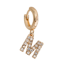 Load image into Gallery viewer, Chrystal Letter Hoop