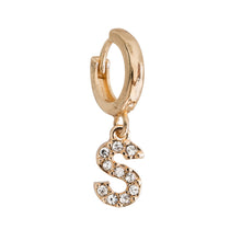 Load image into Gallery viewer, Chrystal Letter Hoop