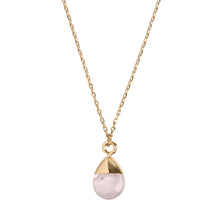 Load image into Gallery viewer, Gold Dipped Rose Quartz Necklace