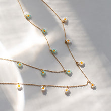 Load image into Gallery viewer, Blue Small Flowers Bead Necklace