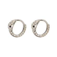 Load image into Gallery viewer, Snake Hoop Earrings Silver