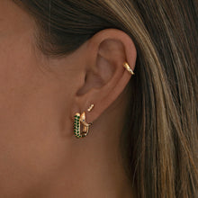 Load image into Gallery viewer, Snake Hoop Earrings Gold