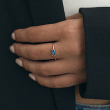 Load image into Gallery viewer, Blue Crystal Rectangular Ring