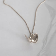 Load image into Gallery viewer, Heart Locket Necklace Silver