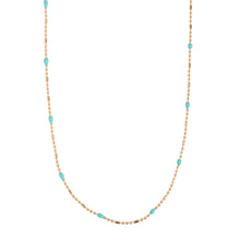 Load image into Gallery viewer, ALICE - MINIMALISTIC TURQUOISE chain necklace