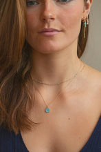 Load image into Gallery viewer, ALICE - MINIMALISTIC TURQUOISE chain necklace