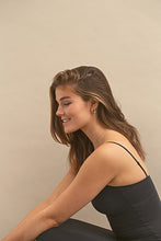 Load image into Gallery viewer, OLIVIA - WHITE CRYSTAL hoop earrings