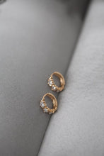 Load image into Gallery viewer, OLIVIA - WHITE CRYSTAL hoop earrings