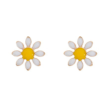Load image into Gallery viewer, DORIS - DAISY FLOWER ENAMEL STUD EARRINGS