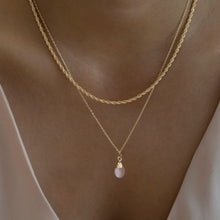 Load image into Gallery viewer, Gold Dipped Rose Quartz Necklace