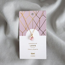 Load image into Gallery viewer, Gold Dipped Cherry Quartz Necklace