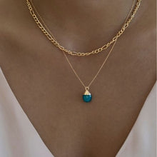 Load image into Gallery viewer, Gold Dipped Aquamarine Necklace
