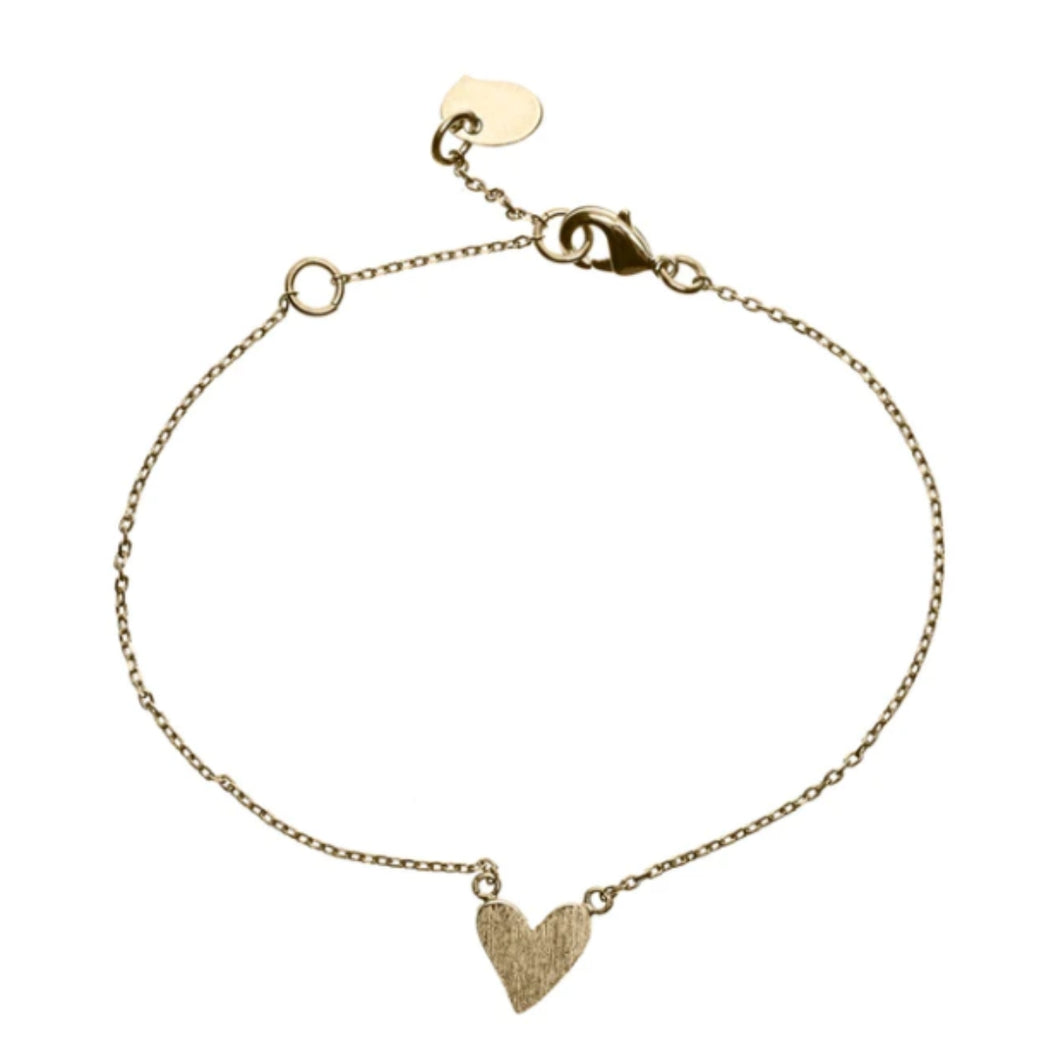 Irregular Heart Bracelet 02-Gold plated